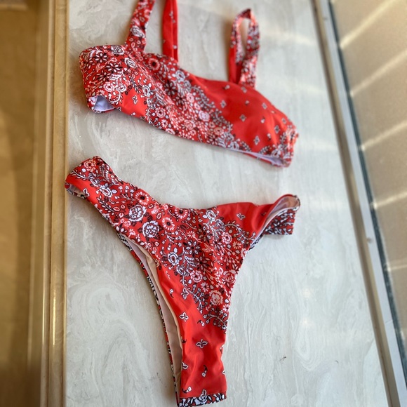 Orange Two piece Bathing Suit - Picture 7 of 8